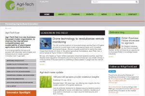 Web design Agri-Tech East old site